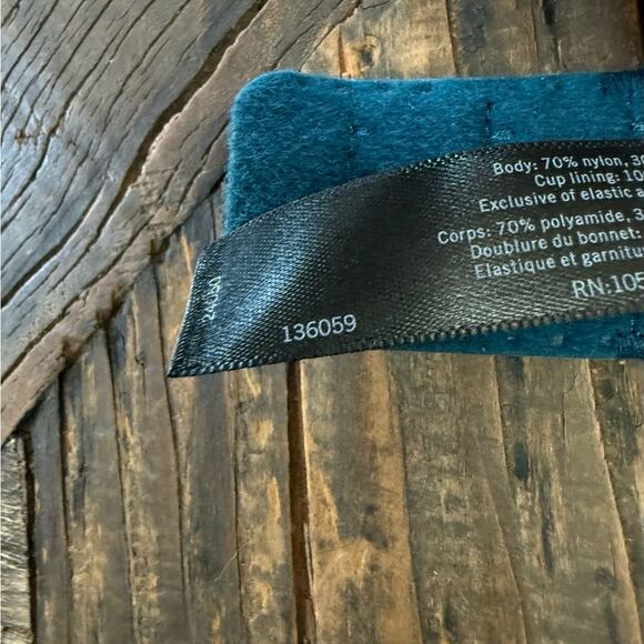 Natori 136059 Sheer Jacquard Full Fit Contour Underwire Deep Teal Bra – 32DD - Picture 9 of 9